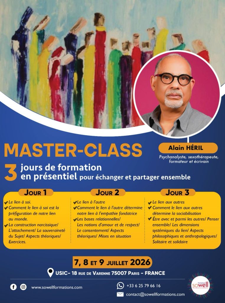 Affiche masterclass Alain Héril avec Sowell Formations les 7, 8 et 9 juillet 2026 à Paris