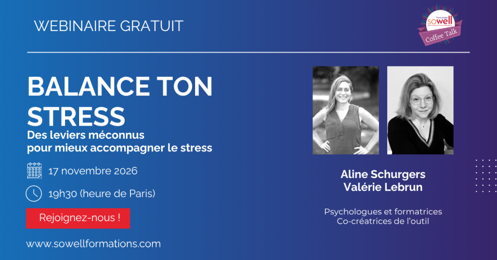 Webinaire Balance ton stress avec Aline Schurgers et Valérie Lebrun, le 17 novembre 2026 à 19 h 30, heure de Paris.